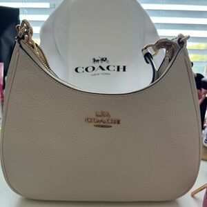 Coach Teri Hobo in Chalk with gold hardware